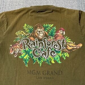 Vintage Rainforest Cafe MGM Grand Las Vegas Tee‎ Green Animals Graphic Small